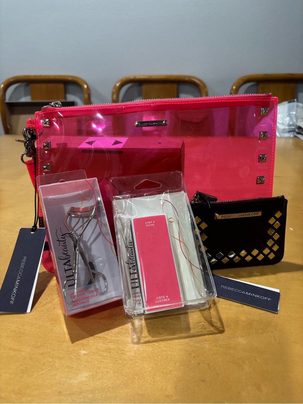 Lot of Rebecca Minkoff pouches and Ulta beauty tools